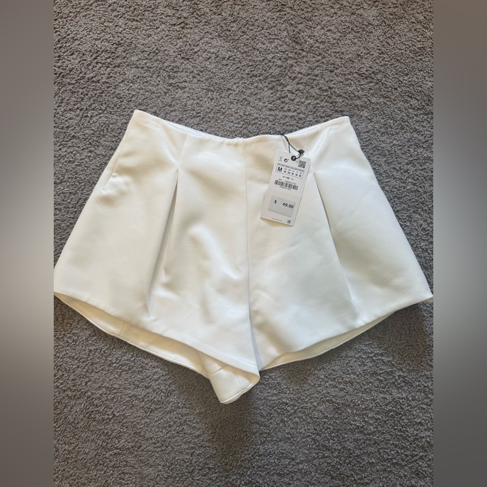 Shorts , ZARA, white